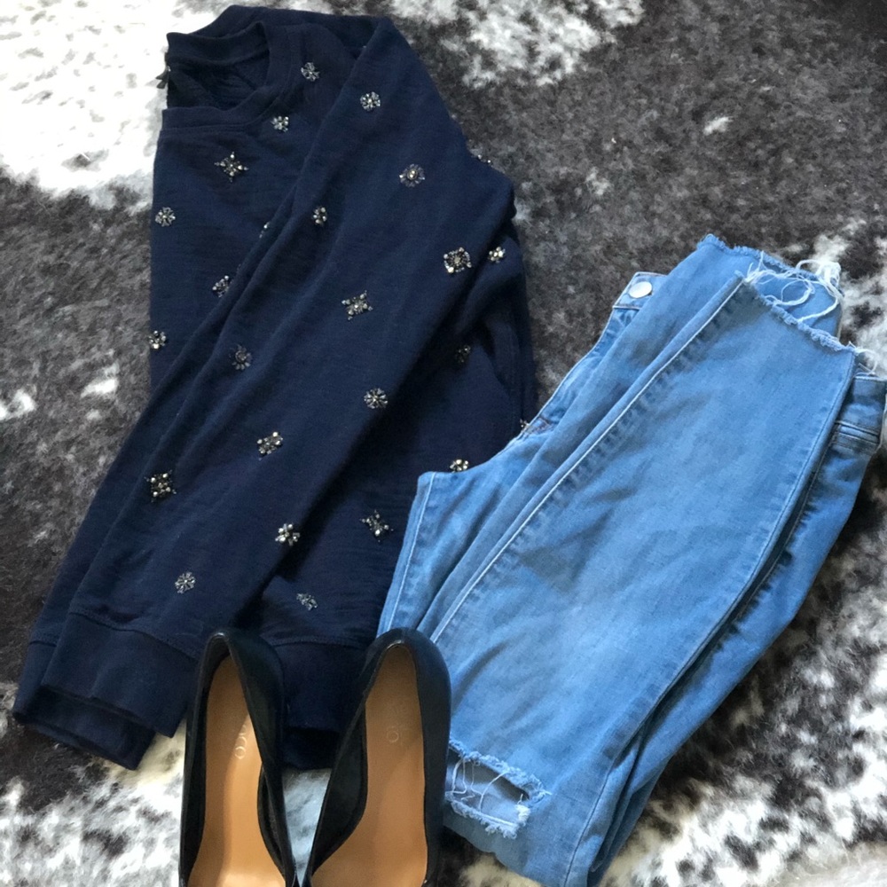 Beaded sweatshirt